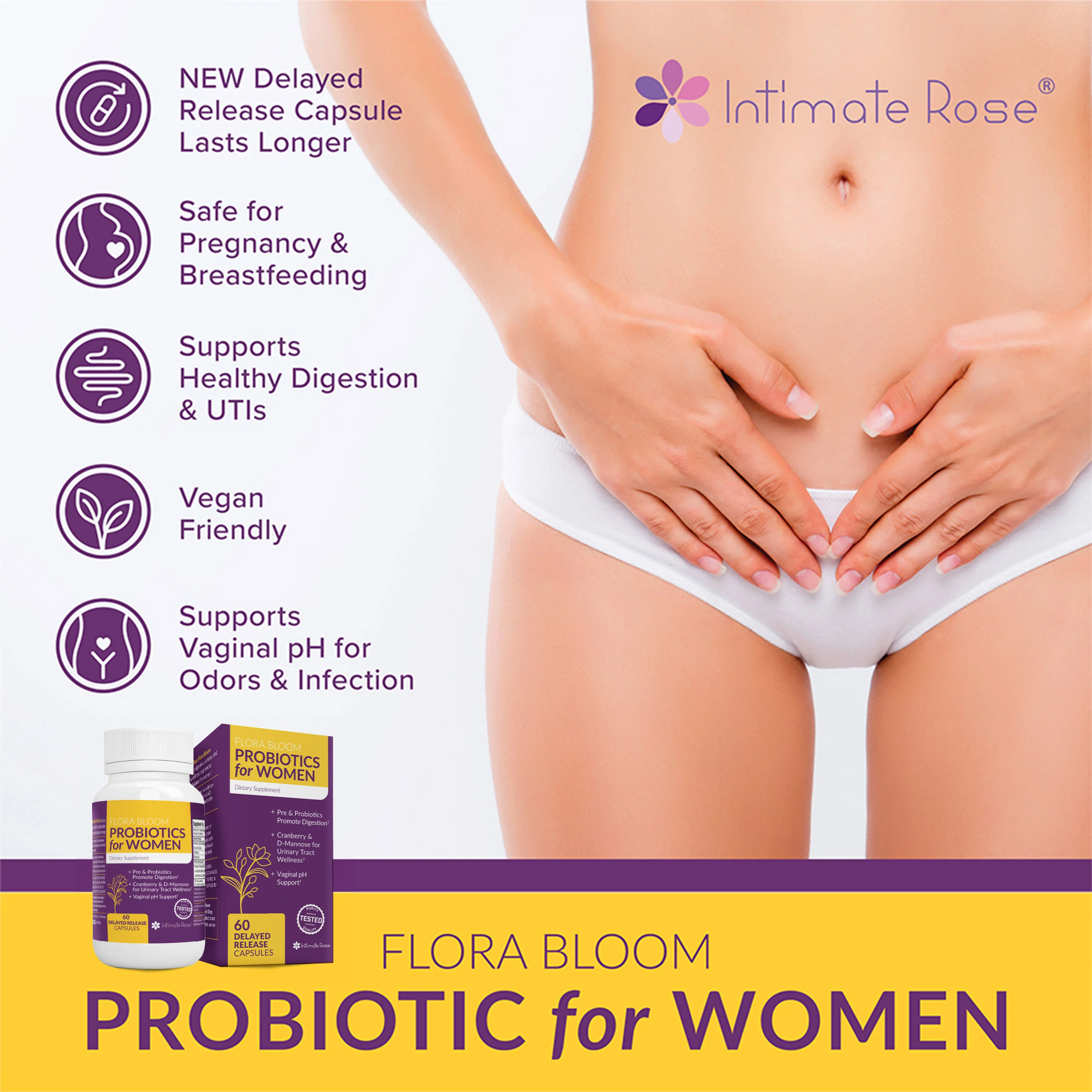 Flora Bloom Probiotic 60 Capsules - PCOS - Image 4