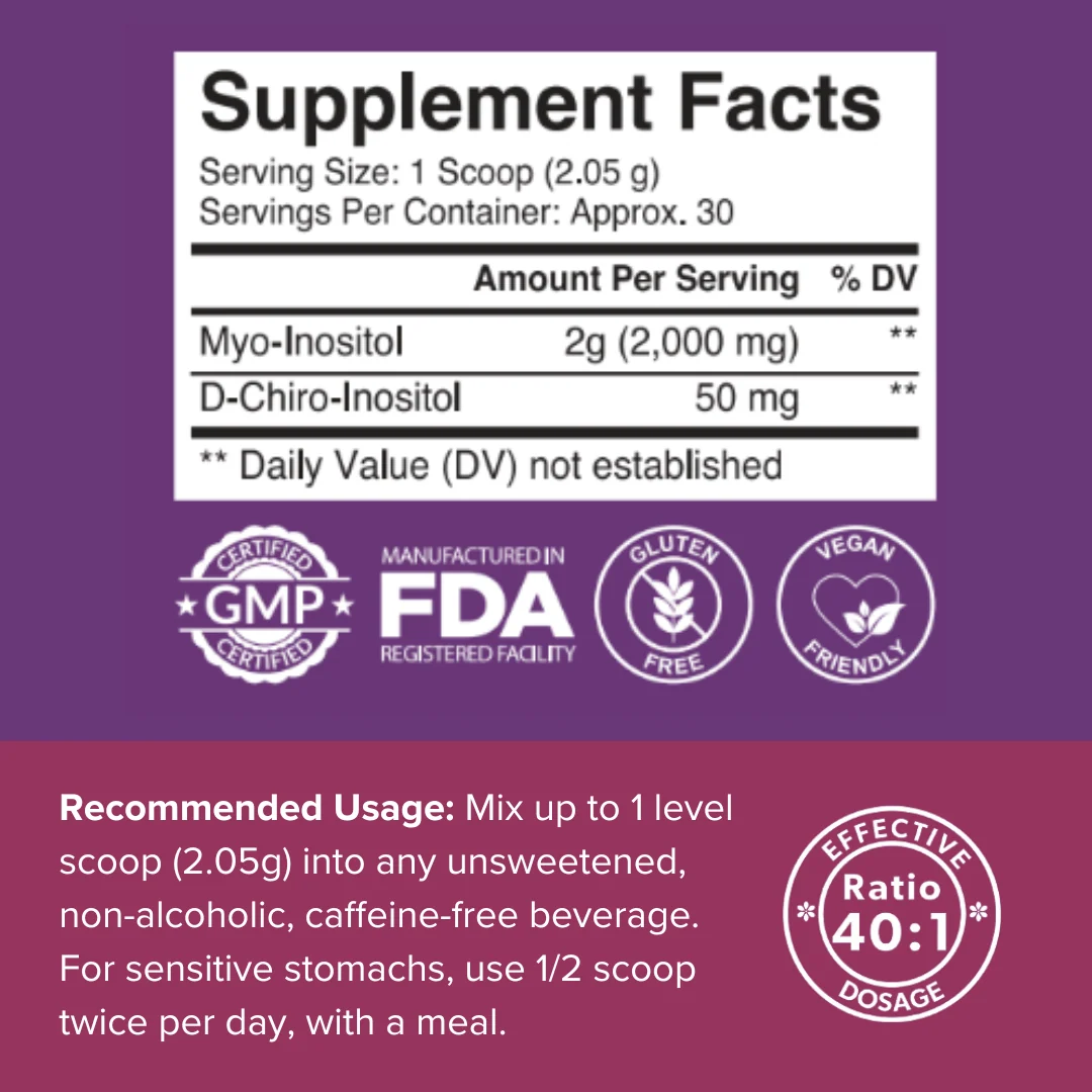 Myo and D-Chiro Inositol Powder - 3 Pack - Image 3