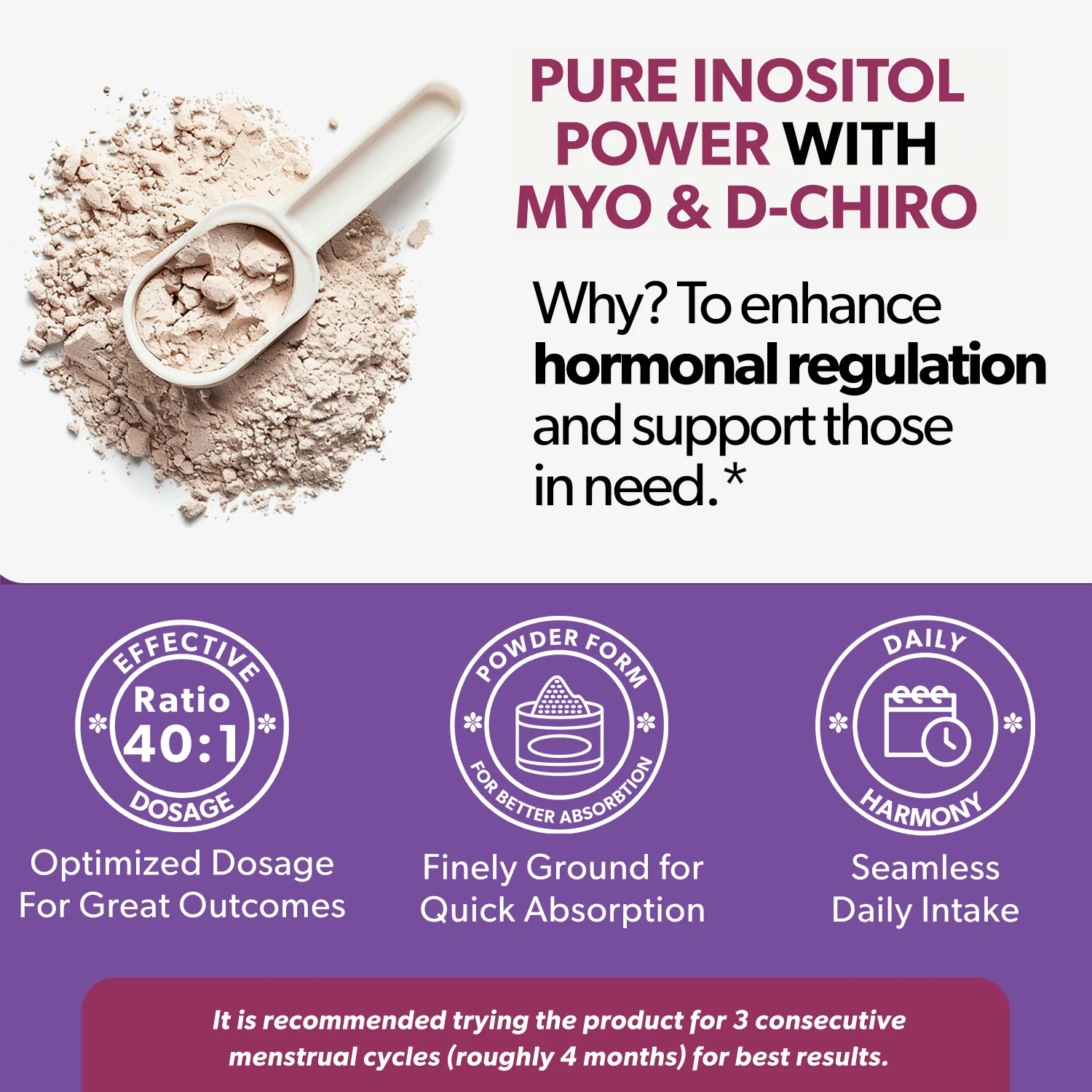 Myo and D-Chiro Inositol Powder - 3 Pack - Image 5