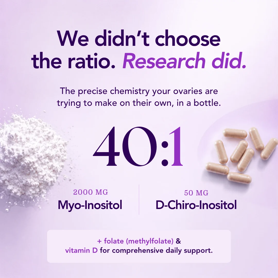 Myo-Inositol and D-Chiro Inositol 40:1 + Folate and Vitamin D Supplement - Image 3