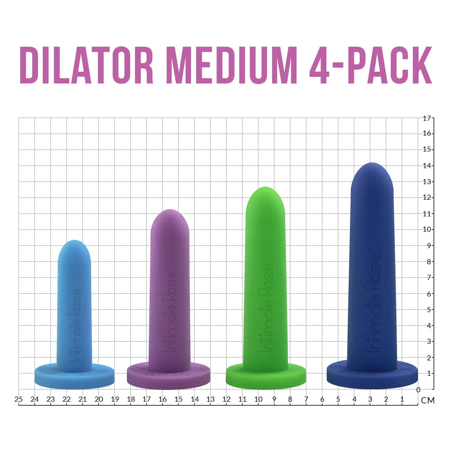 Medium Dilator Set - Sizes 3-6 + Vibrating Pelvic Wand + Serenity Lubricant (GS) - Image 3